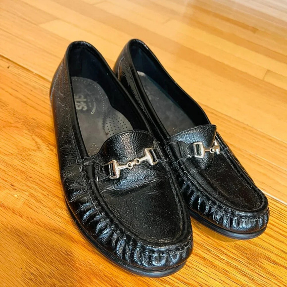 SAS Metro Horsebit Loafers Shoes Women's Size 7 Black Patent Leather - Picture 10 of 16